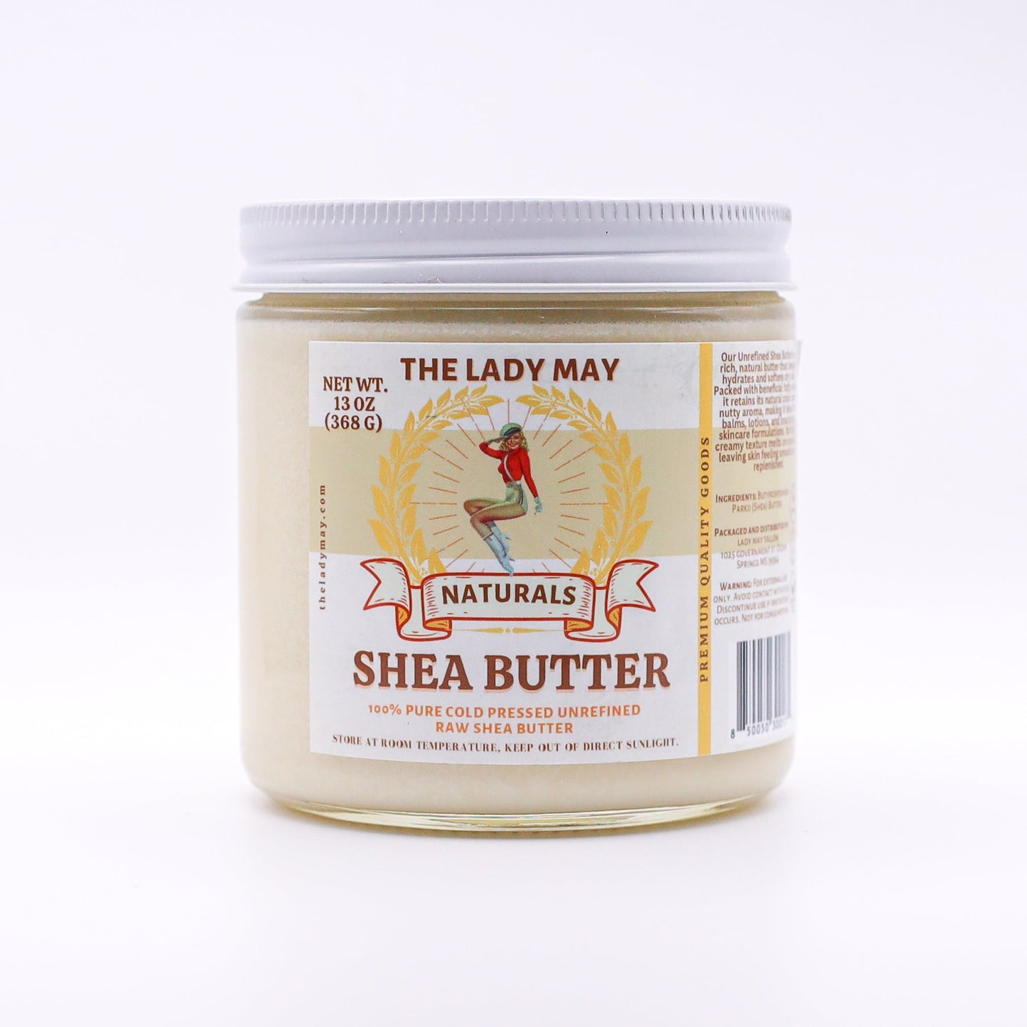 100% Pure Unrefined Shea Butter – Cold-Pressed, Raw & Moisturizing The Lady May