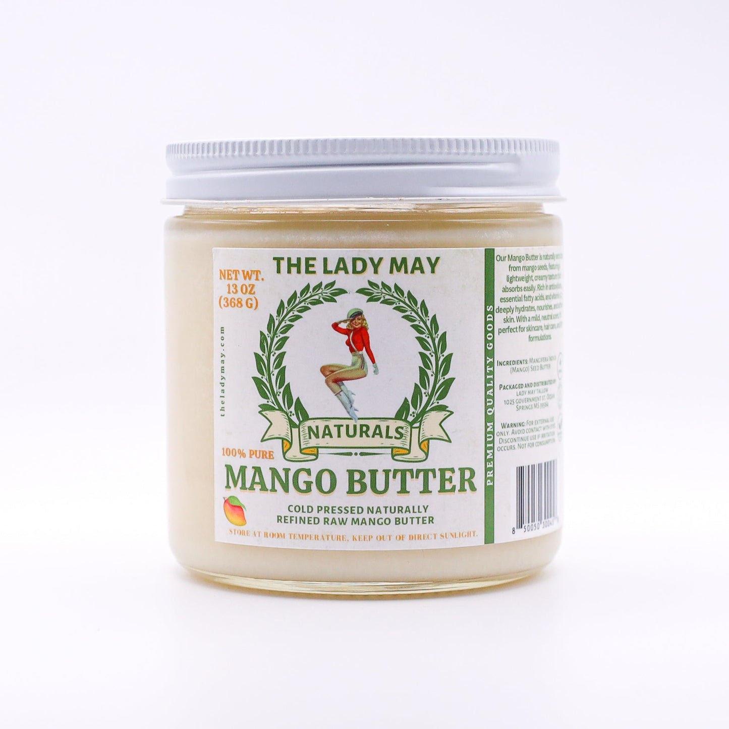 100% Pure Cold-Pressed Mango Butter – Naturally Refined, Moisturizing & Nourishing The Lady May
