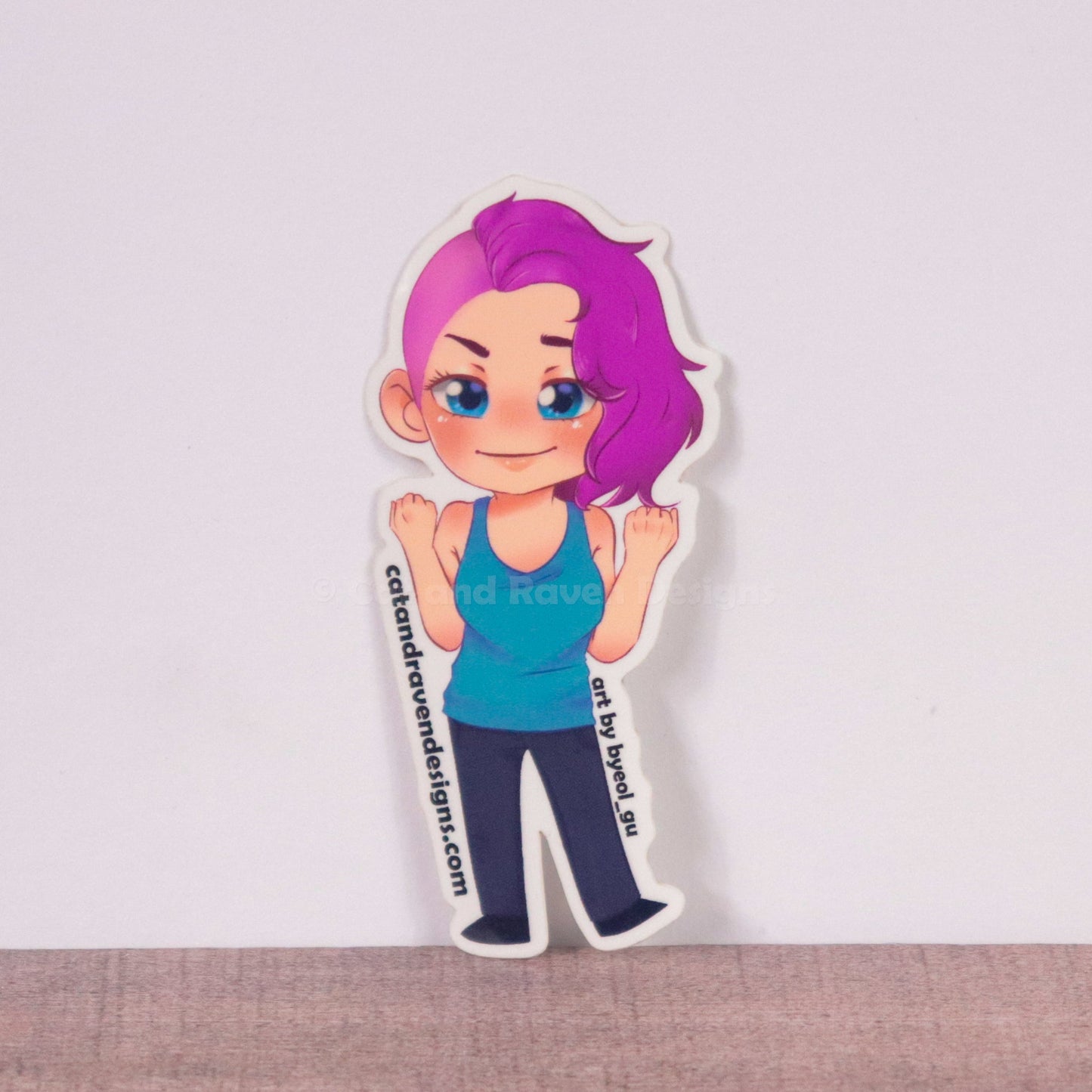 Chibi Cat or Raven vinyl sticker Cat and Raven Designs Soap