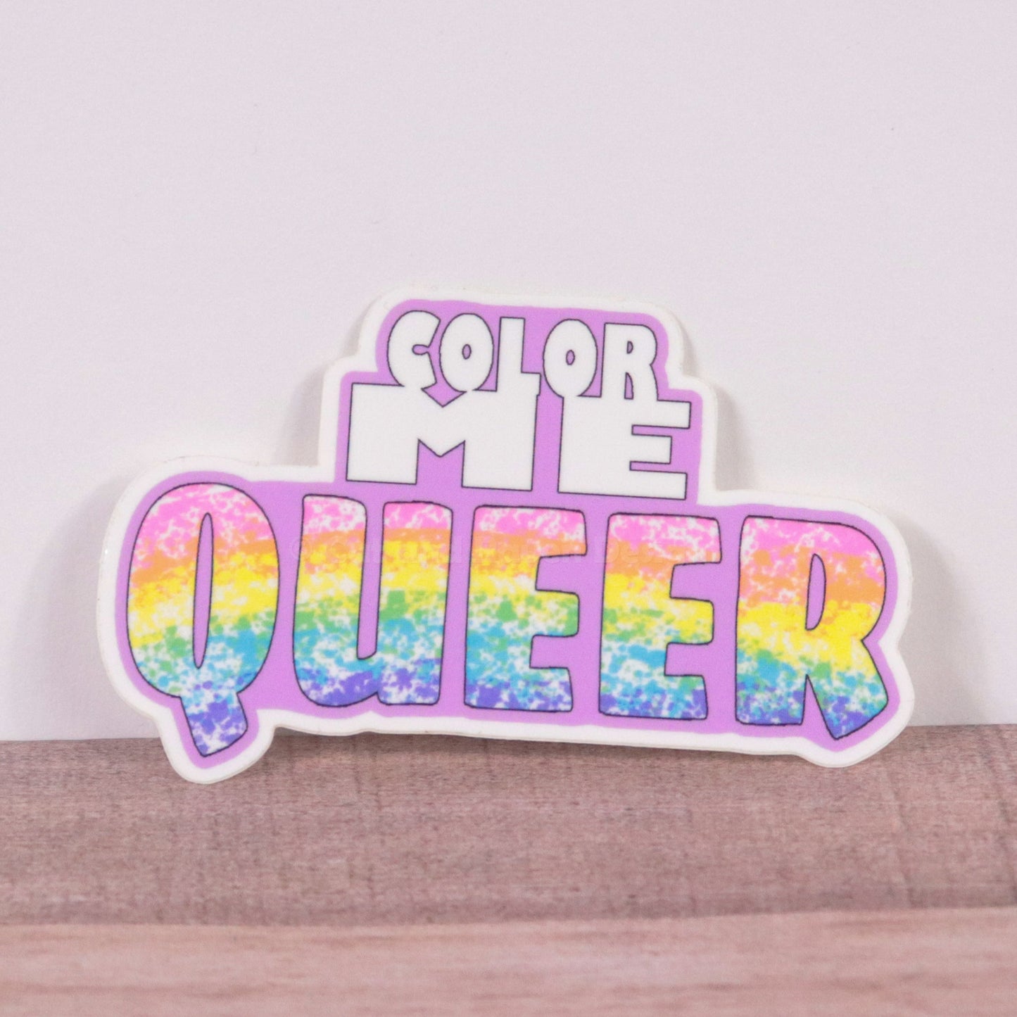 Color Me Queer vinyl sticker Cat and Raven Designs Soap