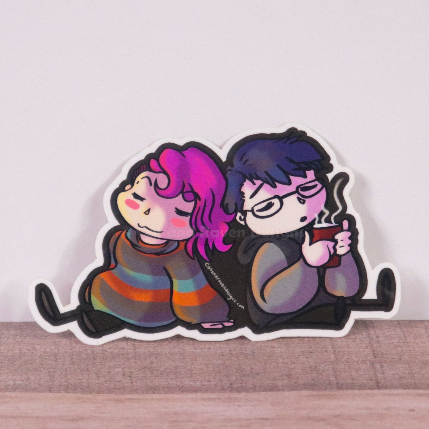 Fall Vibes vinyl sticker Cat and Raven Designs Soap
