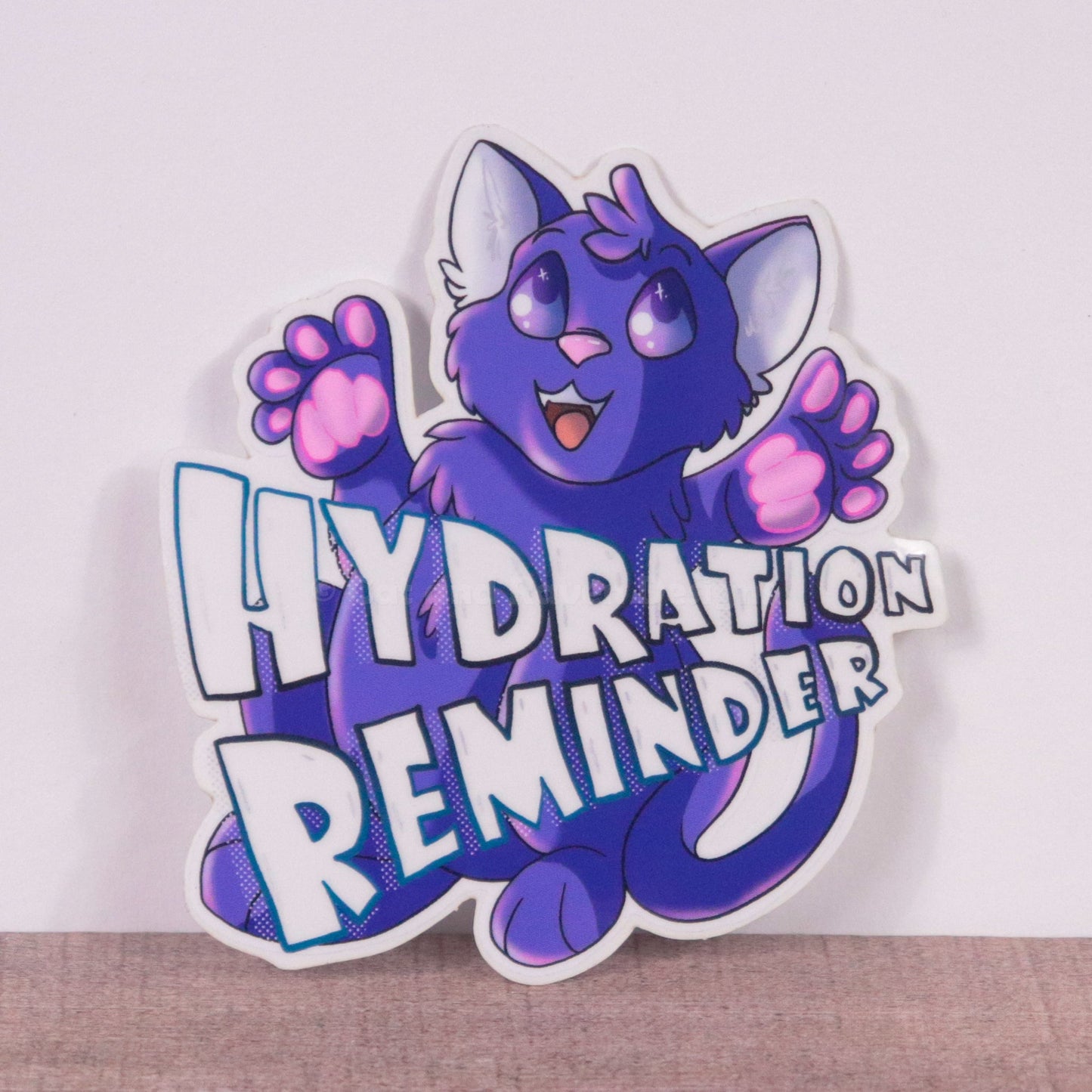 Hydration Reminder vinyl sticker Cat and Raven Designs Soap