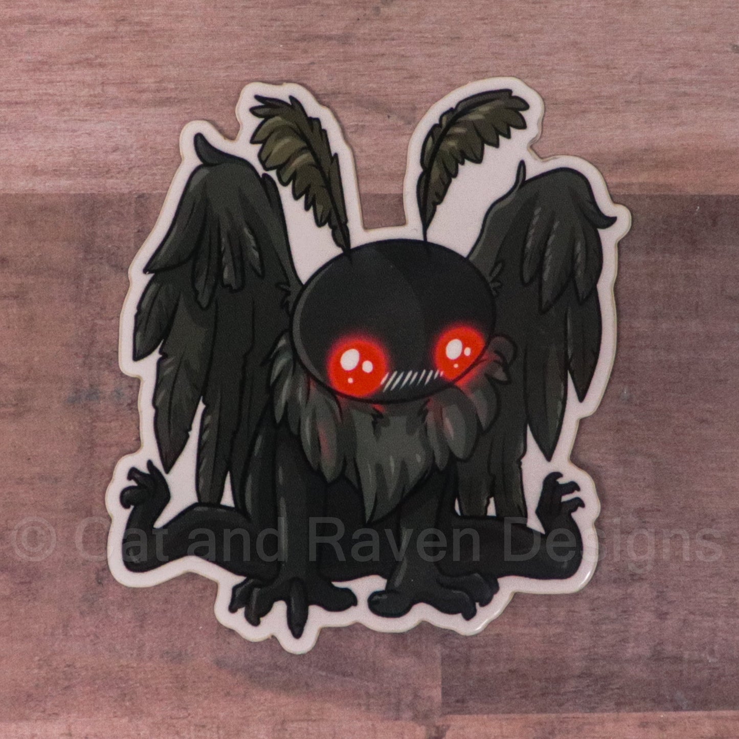Mothman Cryptid cuties vinyl stickers Cat and Raven Designs Soap