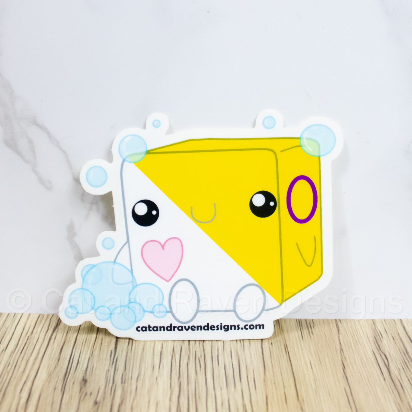 Soapy Buddy pride flag vinyl sticker Cat and Raven Designs Soap