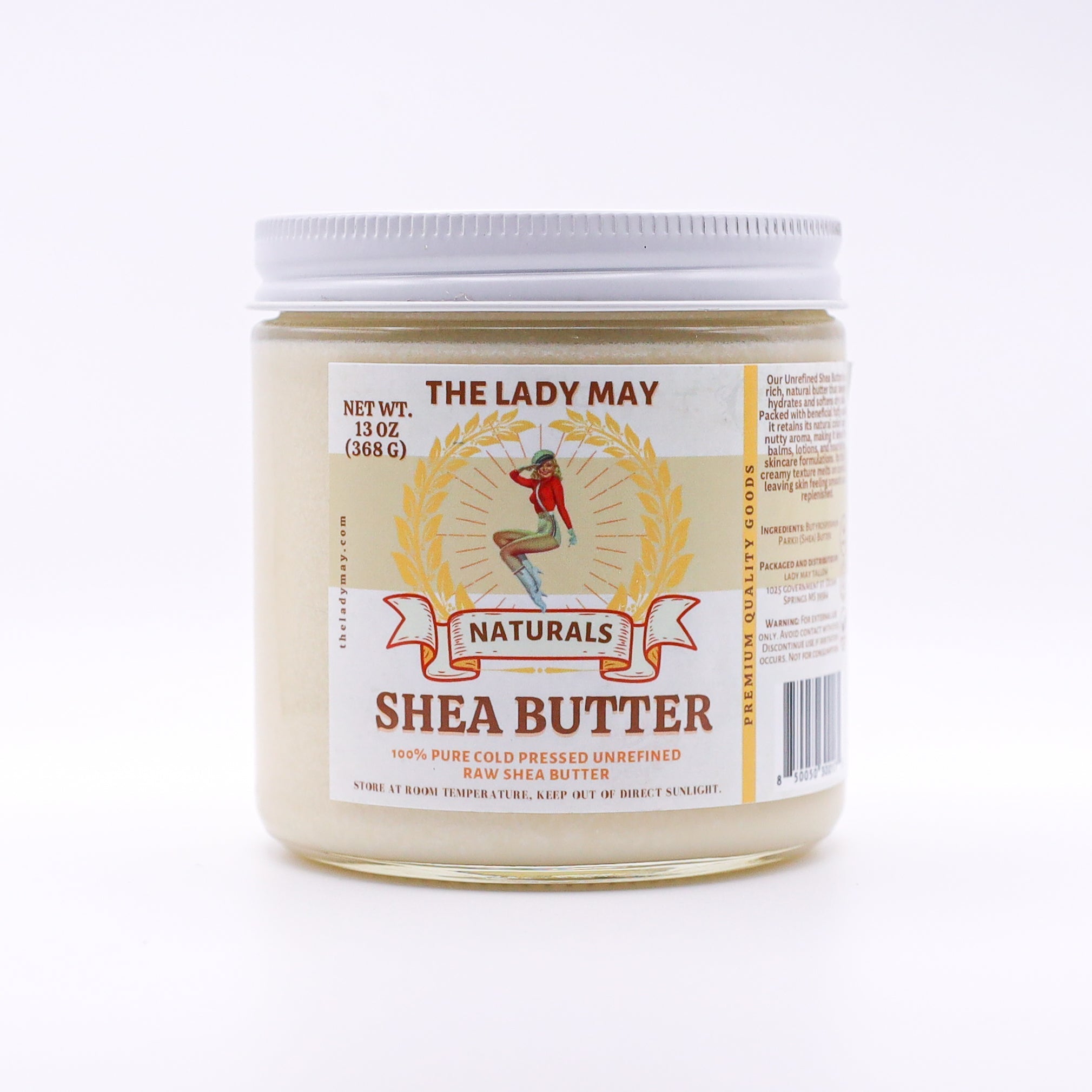 100% Pure Unrefined Shea Butter – Cold-Pressed, Raw & Moisturizing The Lady May