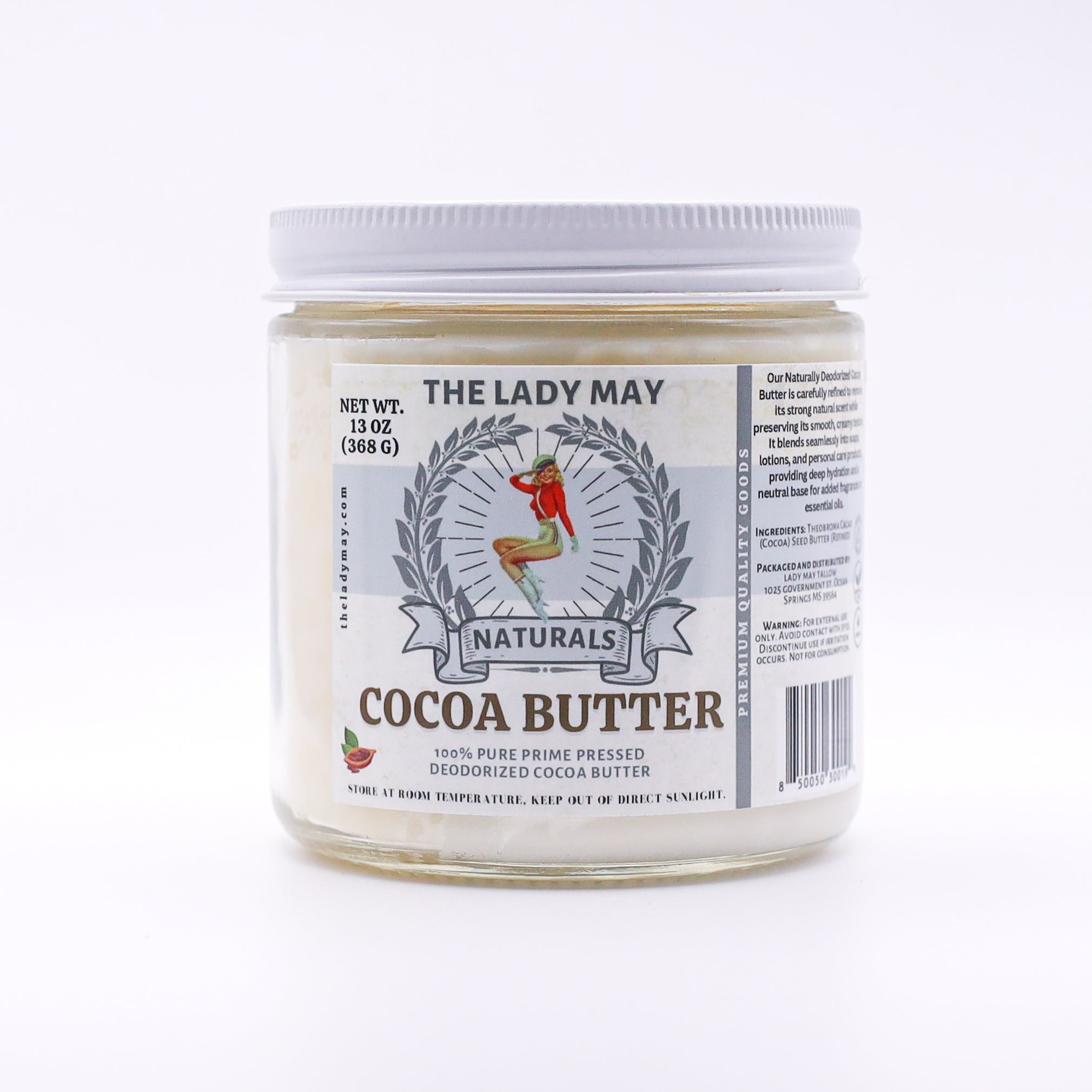 100% Pure Naturally Deodorized Cocoa Butter – Moisturizing & Skin-Nourishing The Lady May