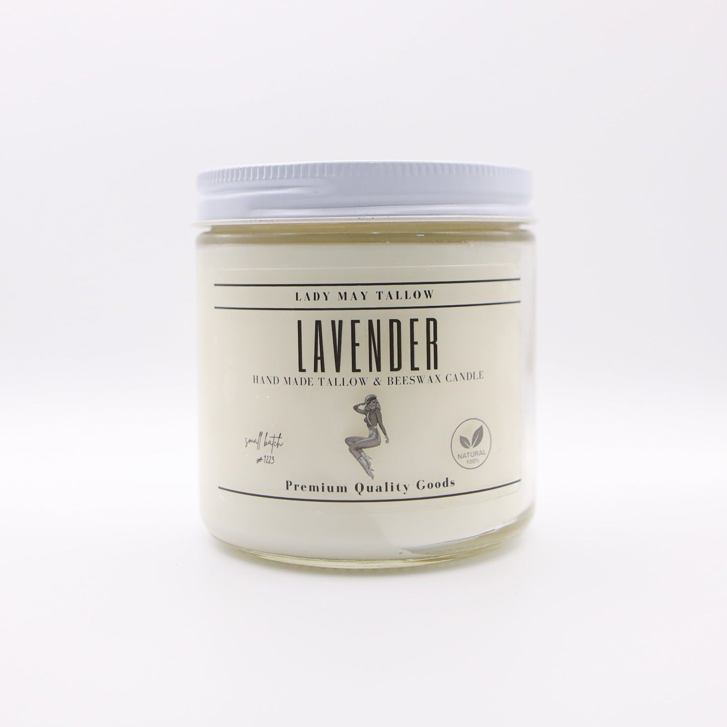 Lavender Tallow & Beeswax Candle | All Natural, Non-Toxic, Clean Burning The Lady May