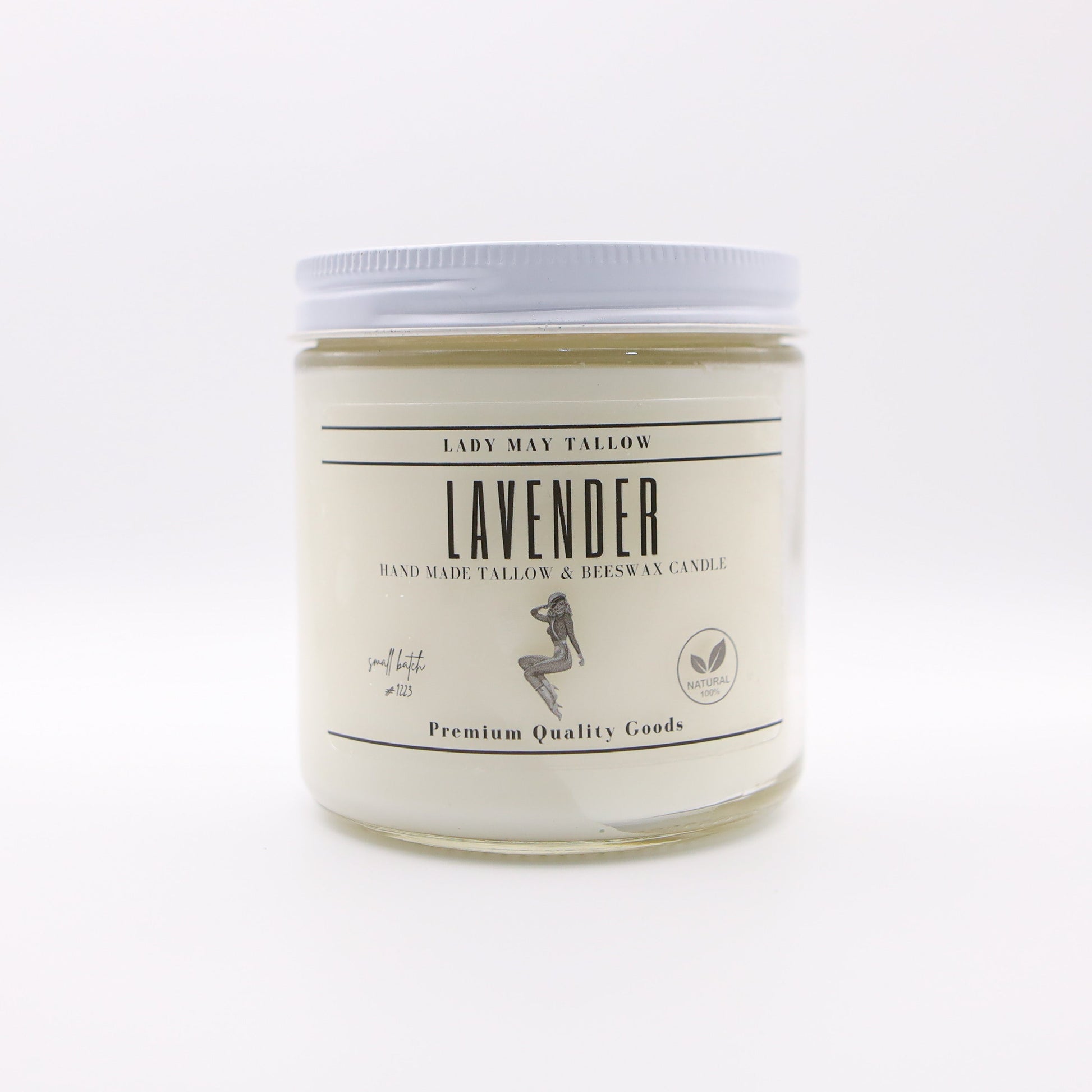 Lavender Tallow & Beeswax Candle | All Natural, Non-Toxic, Clean Burning The Lady May