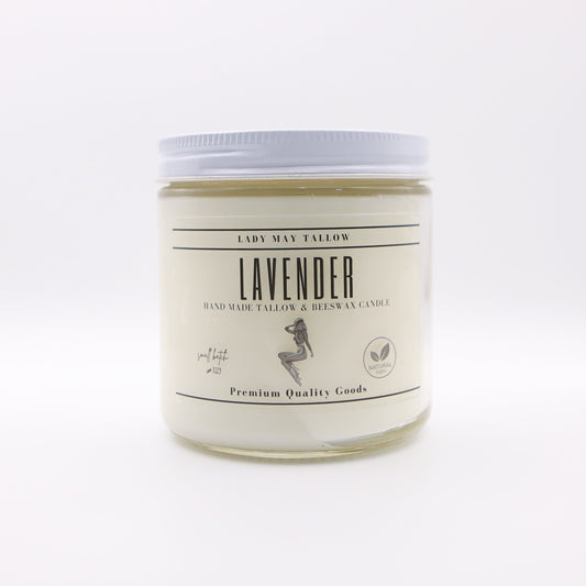 Lavender Tallow & Beeswax Candle | All Natural, Non-Toxic, Clean Burning The Lady May