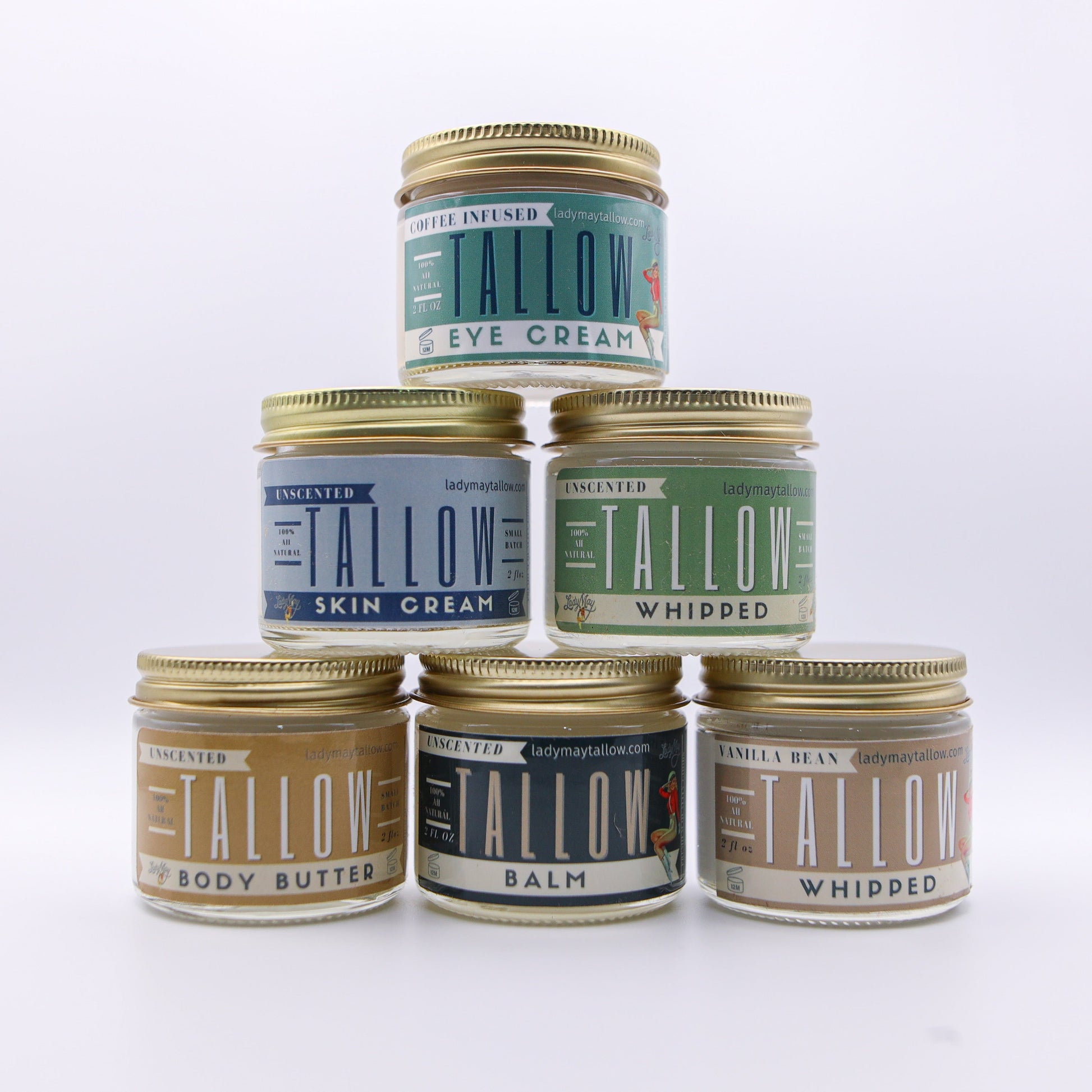6-Pack Travel Tallow | 2oz Variety Set The Lady May
