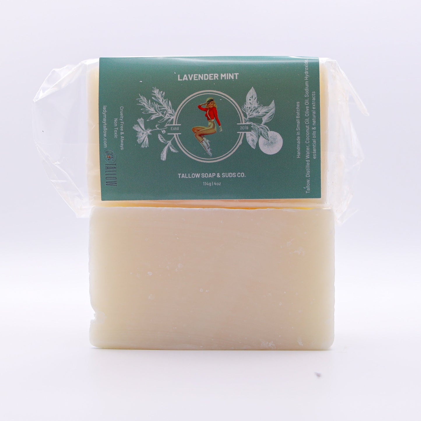 All-Natural Tallow Soap – Lavender Mint & Unscented The Lady May