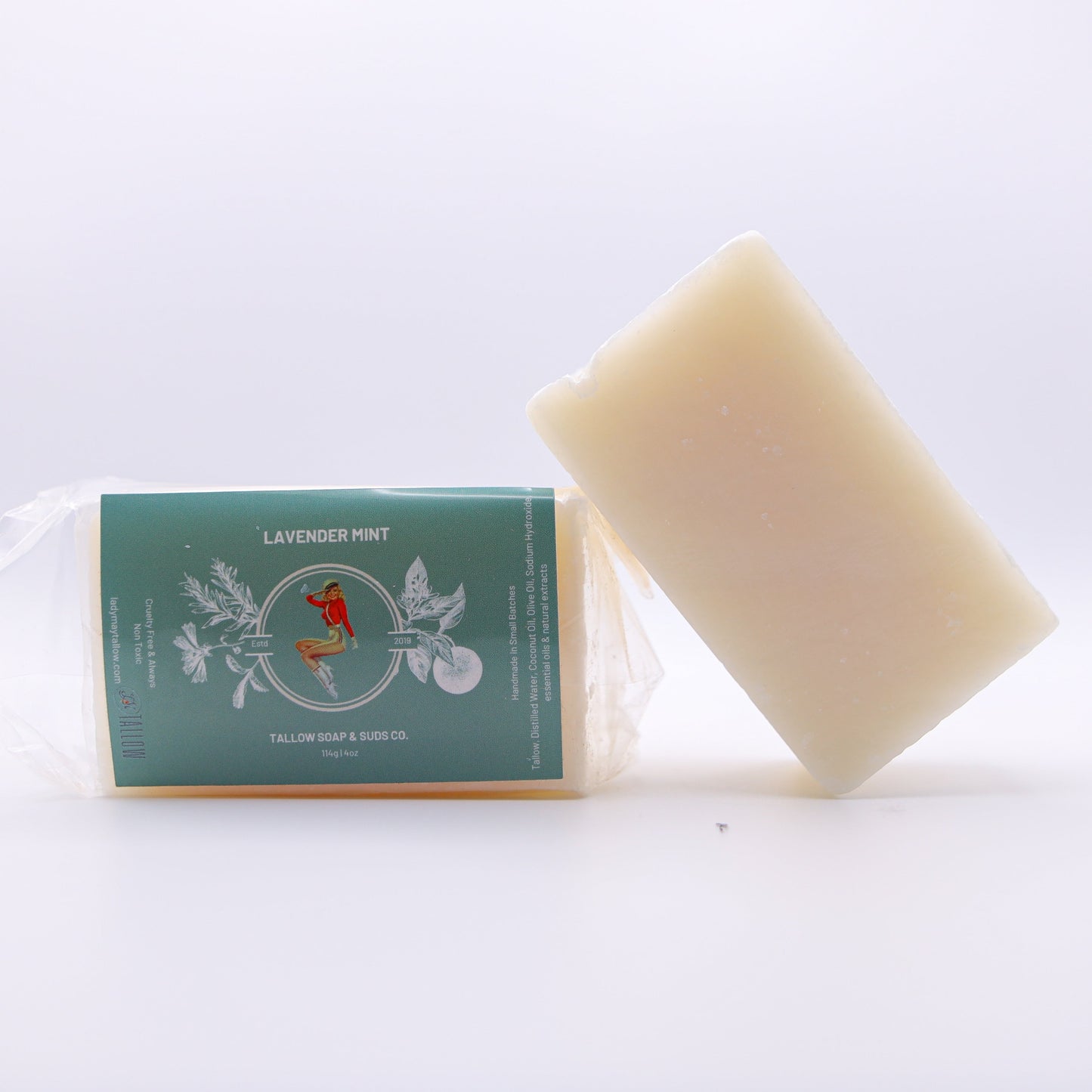All-Natural Tallow Soap – Lavender Mint & Unscented The Lady May