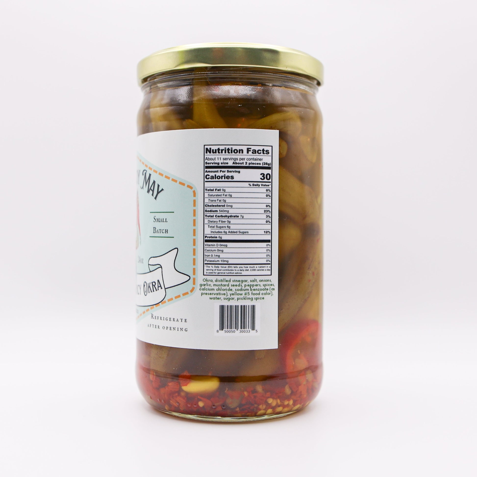Sweet & Spicy Pickled Okra The Lady May