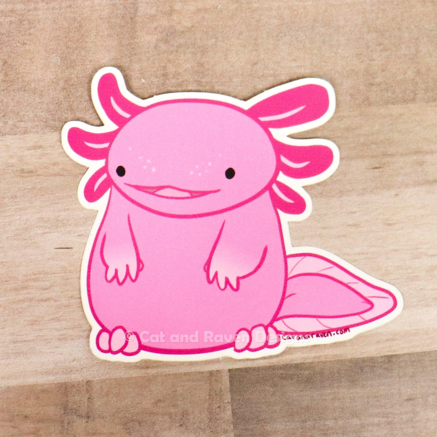 Chunkalotl matte vinyl sticker Cat and Raven Designs Soap