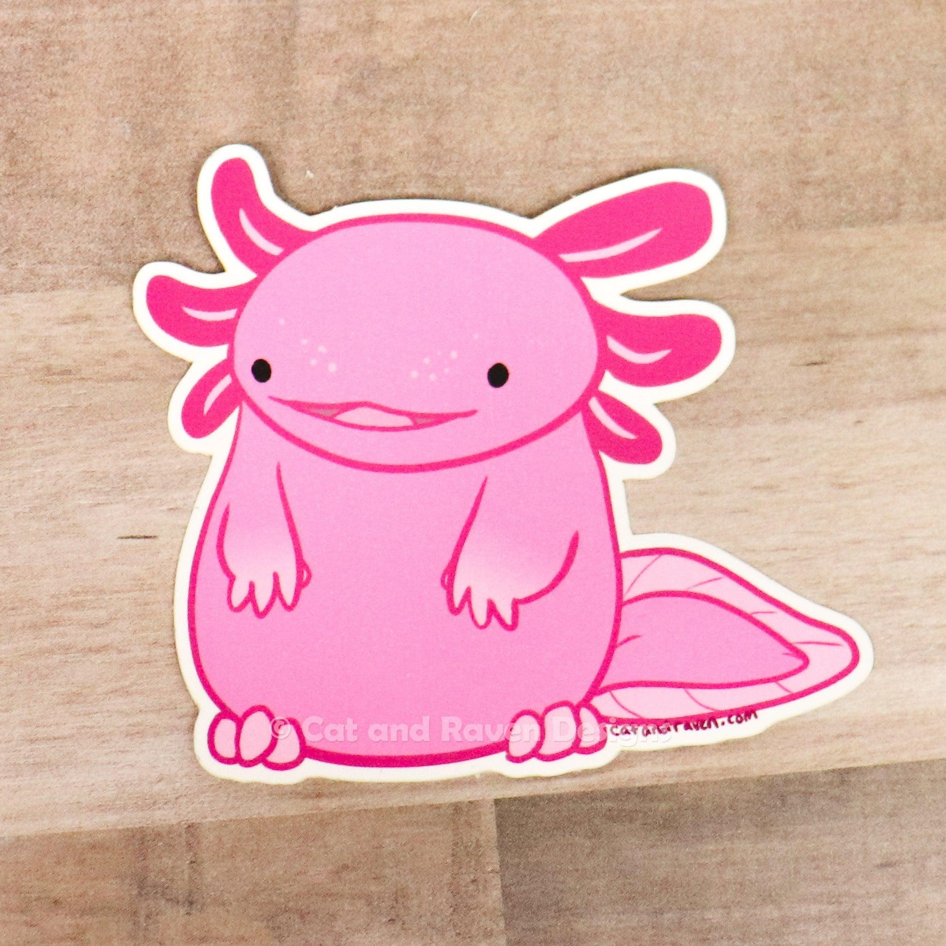 Chunkalotl matte vinyl sticker Cat and Raven Designs Soap