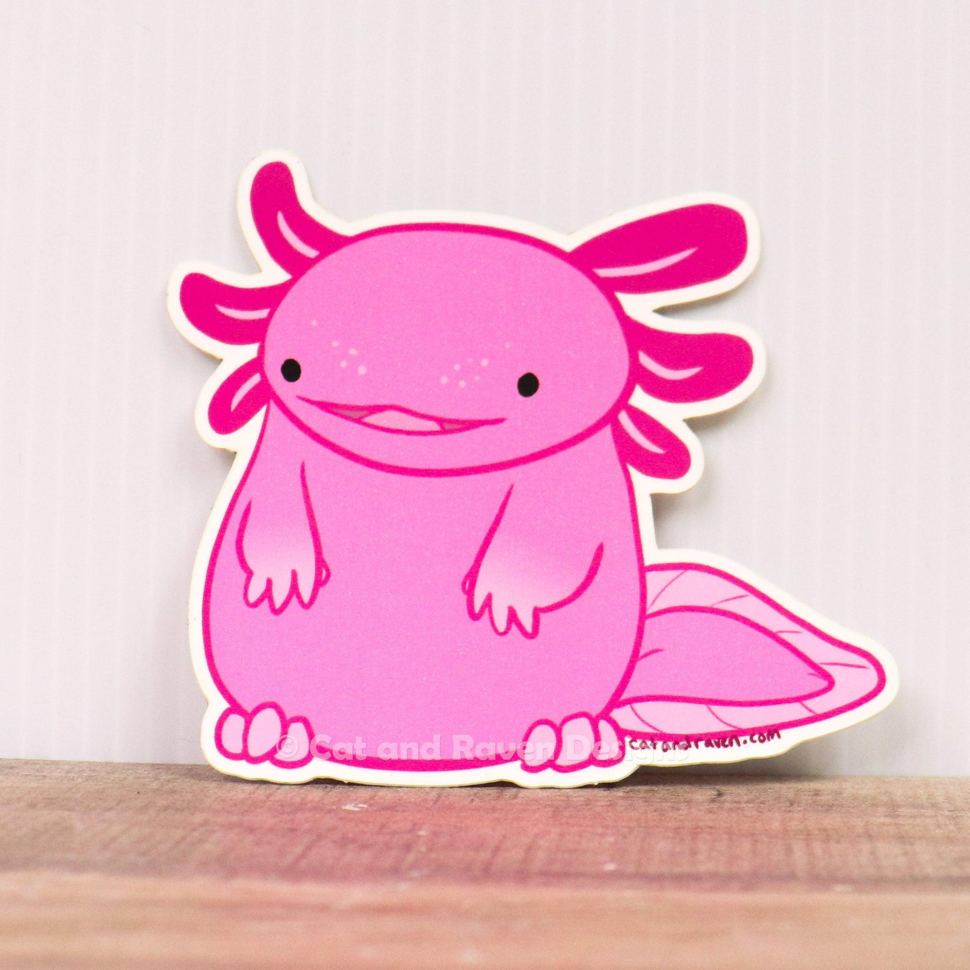 Chunkalotl matte vinyl sticker Cat and Raven Designs Soap