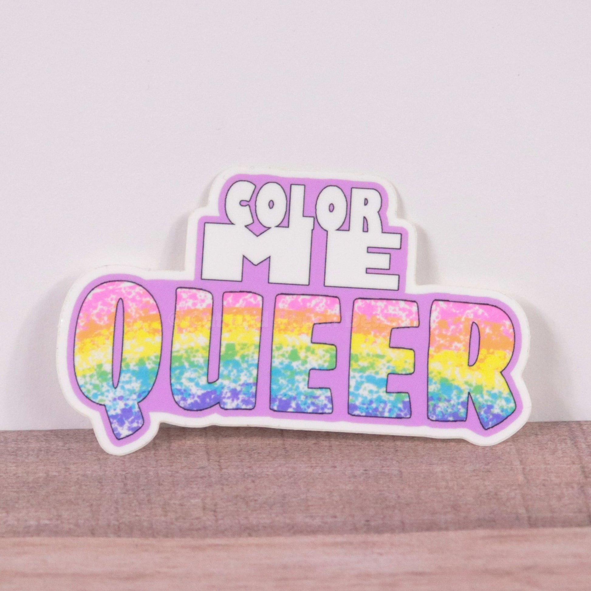 Color Me Queer vinyl sticker Cat and Raven Designs Soap
