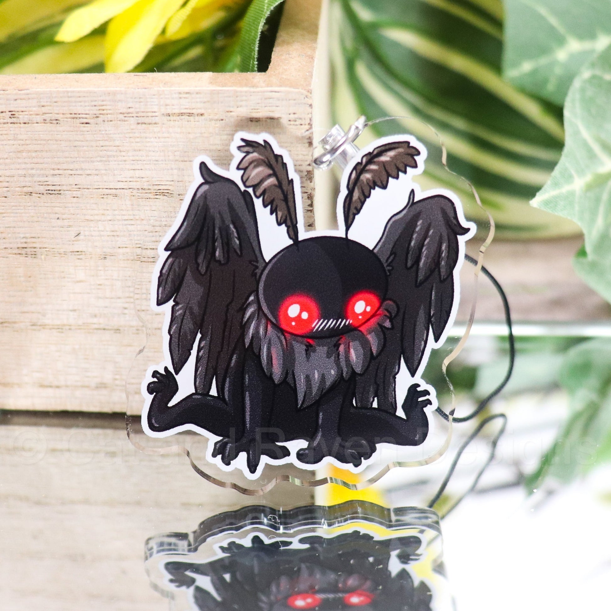 Cryptid Cutie Mothman acrylic charm Cat and Raven Designs Soap