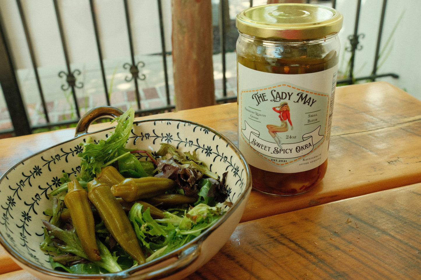 Sweet & Spicy Pickled Okra The Lady May