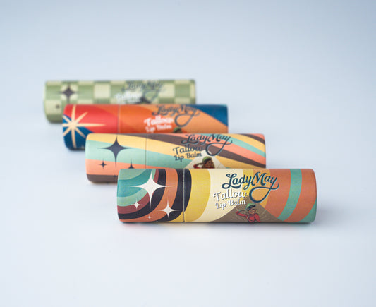 Tallow Lip Balm Multipack - Citrus, Vanilla, Mint, Pina Colada The Lady May