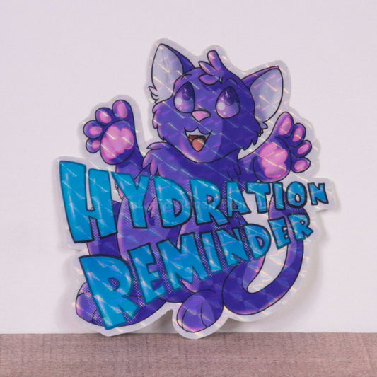 Hydration Reminder vinyl sticker Cat and Raven Designs Soap