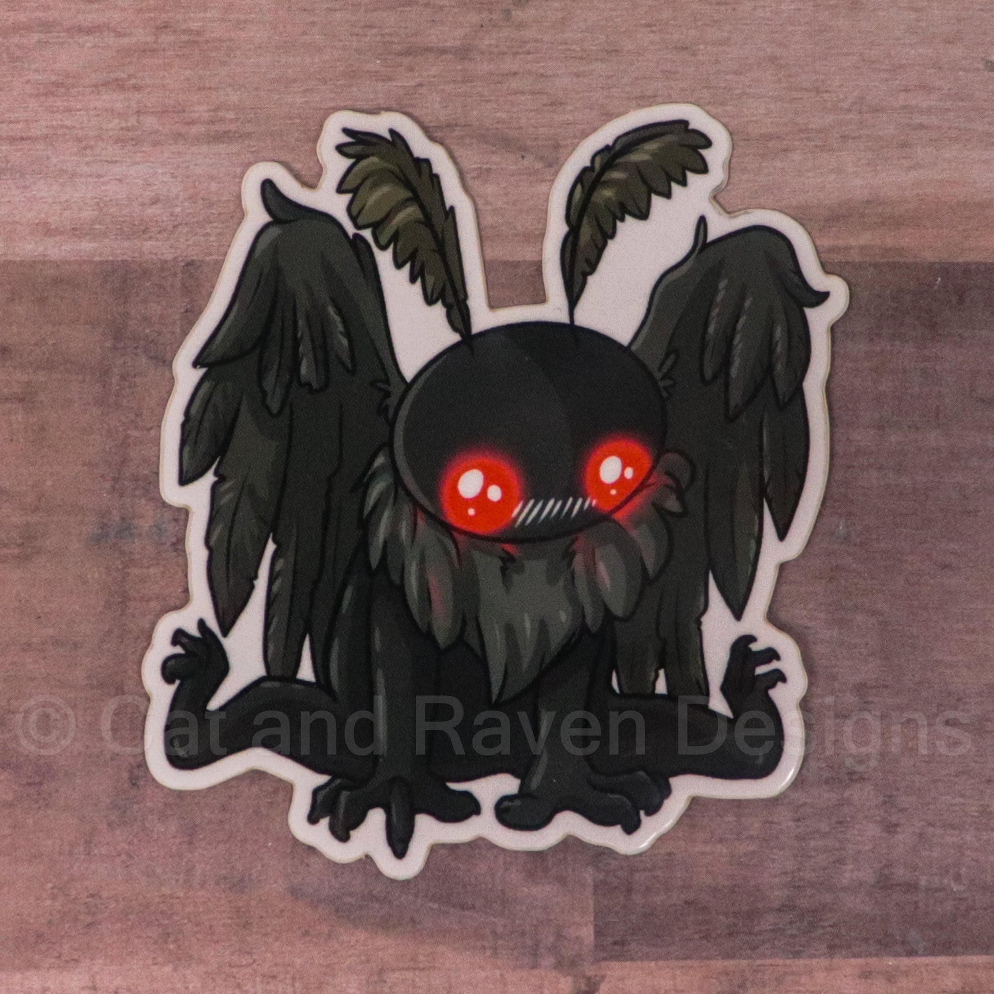 Mothman Cryptid cuties vinyl stickers Cat and Raven Designs Soap