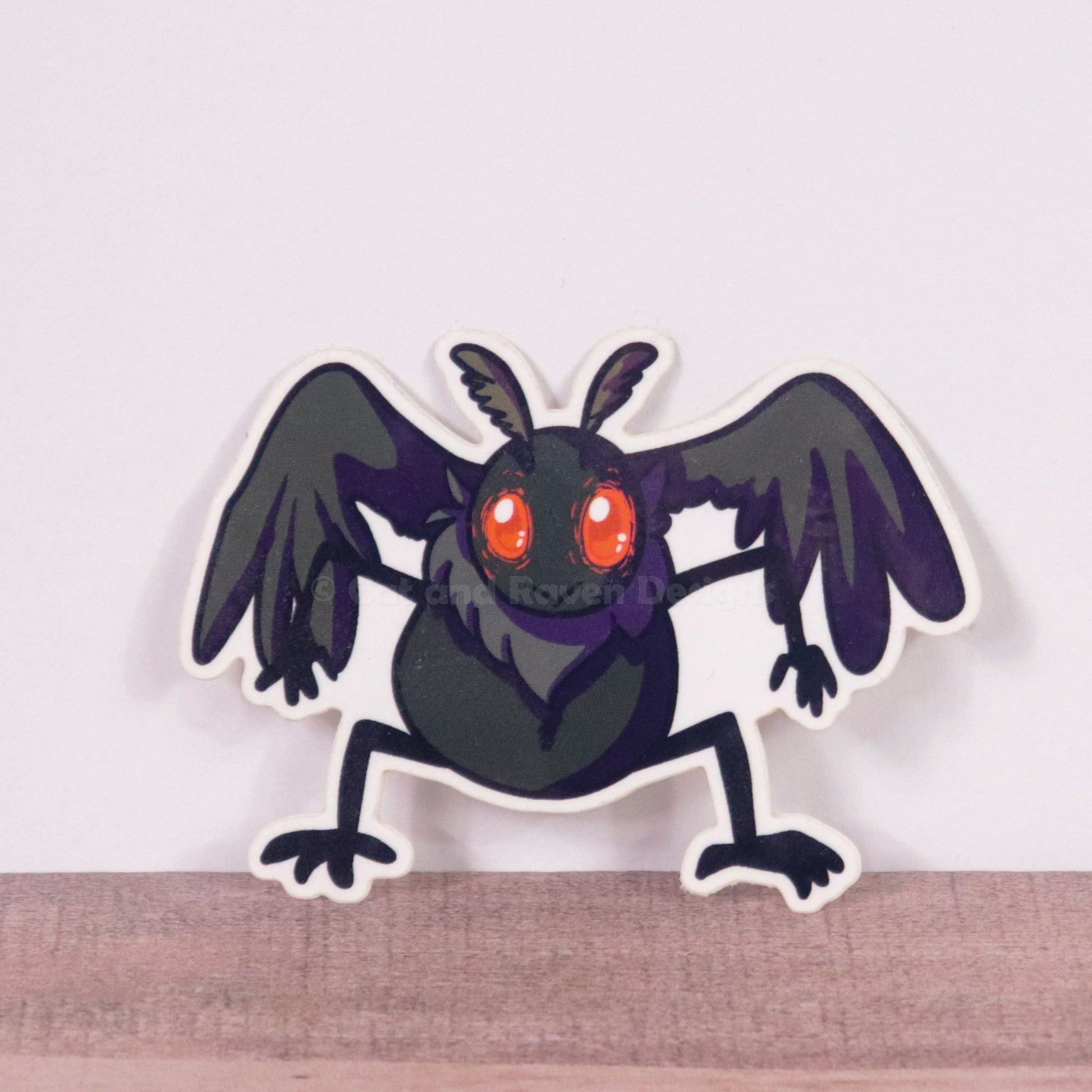 Mothman Greeting vinyl stickers Cat and Raven Designs Soap