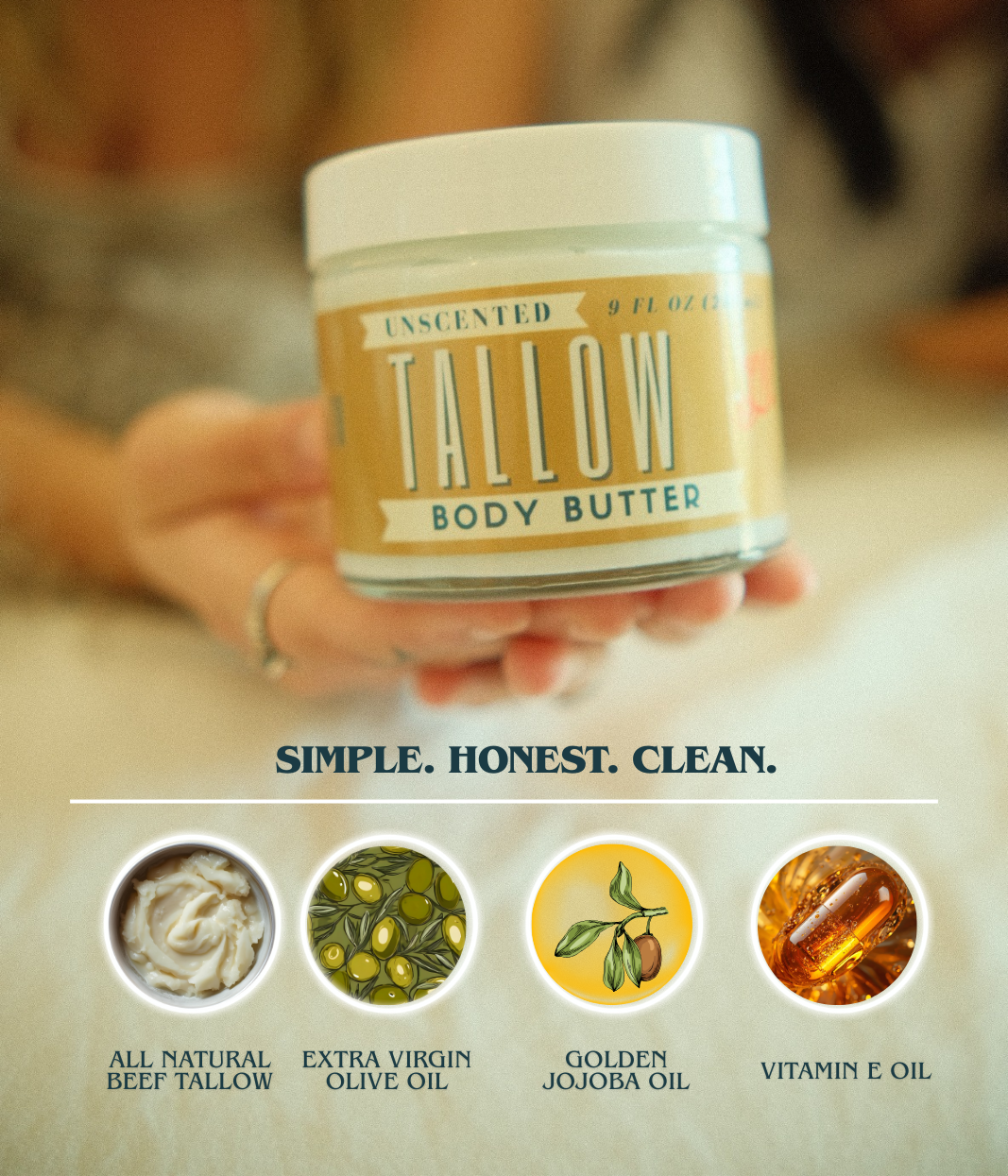 Unscented Tallow Body Butter The Lady May