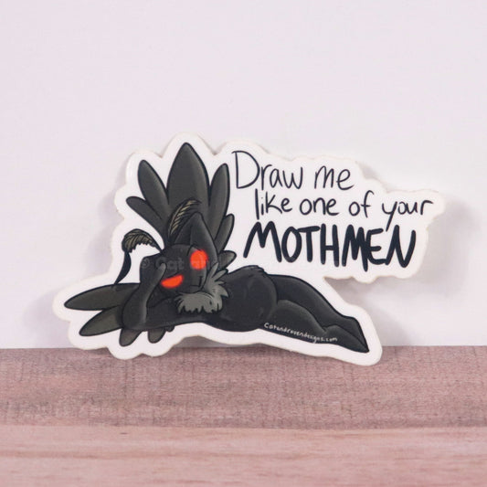 Sexy Mothman vinyl sticker Cat and Raven Designs Soap