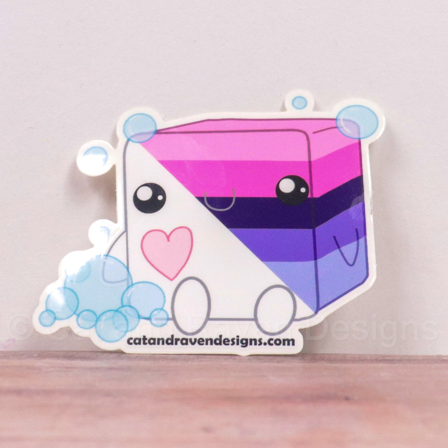 Soapy Buddy pride flag vinyl sticker Cat and Raven Designs Soap