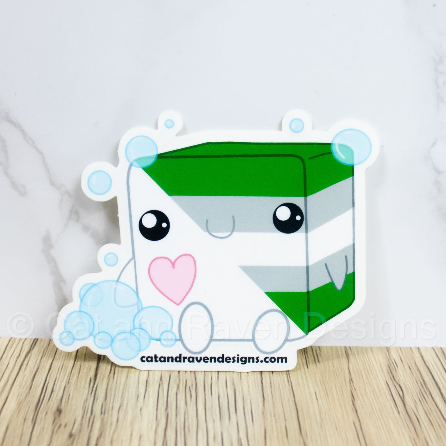 Soapy Buddy pride flag vinyl sticker Cat and Raven Designs Soap