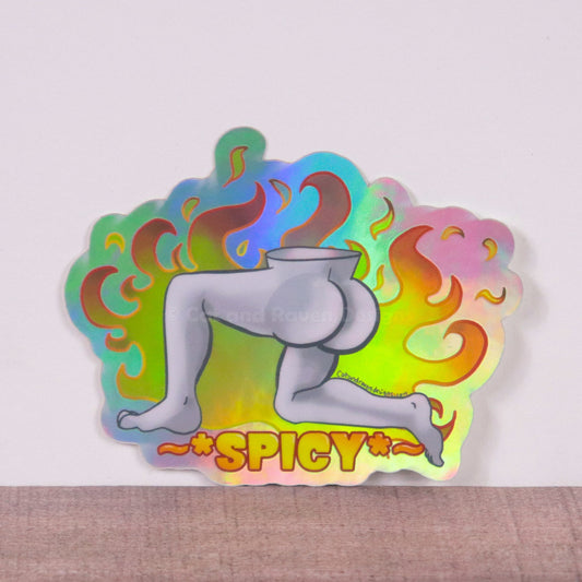 Spicy Nightcrawler holographic vinyl sticker Cat and Raven Designs Soap