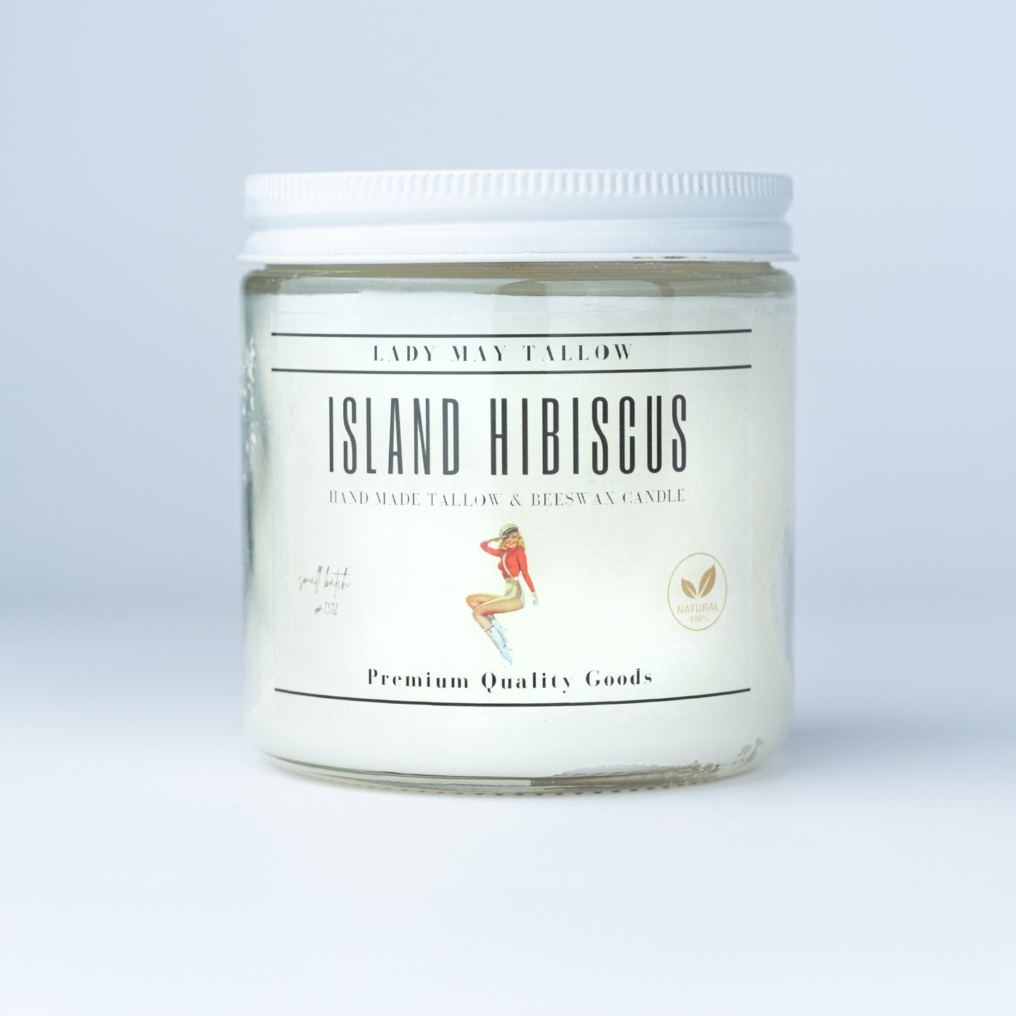 Island Hibiscus Tallow & Beeswax Candle | All Natural, Non-Toxic, Clean Burning The Lady May
