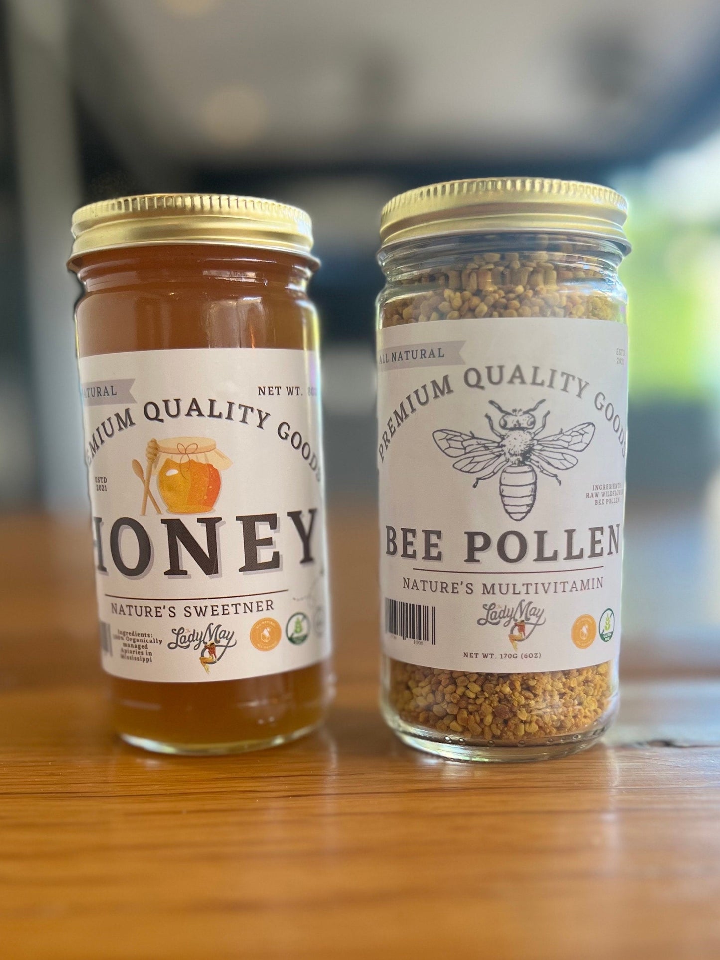 Bee Pollen and Raw Honey Gift Bundle The Lady May